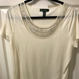 Lauren T-Shirt with detailed neckline